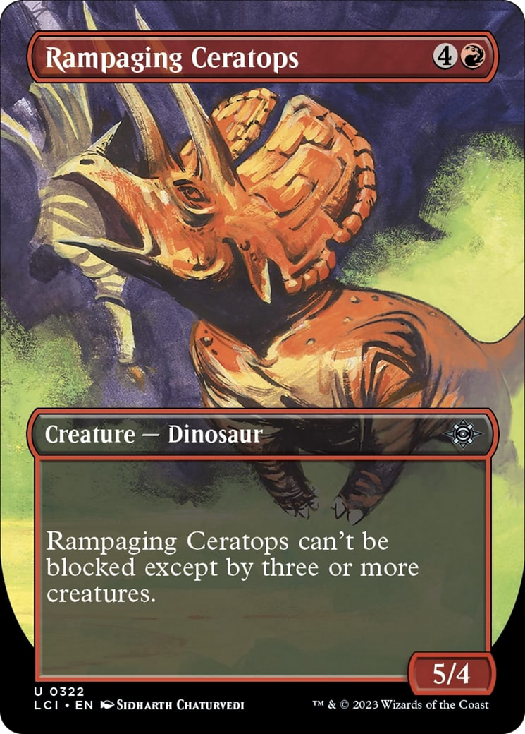 Rampaging Ceratops (Borderless) [The Lost Caverns of Ixalan] | Card Citadel