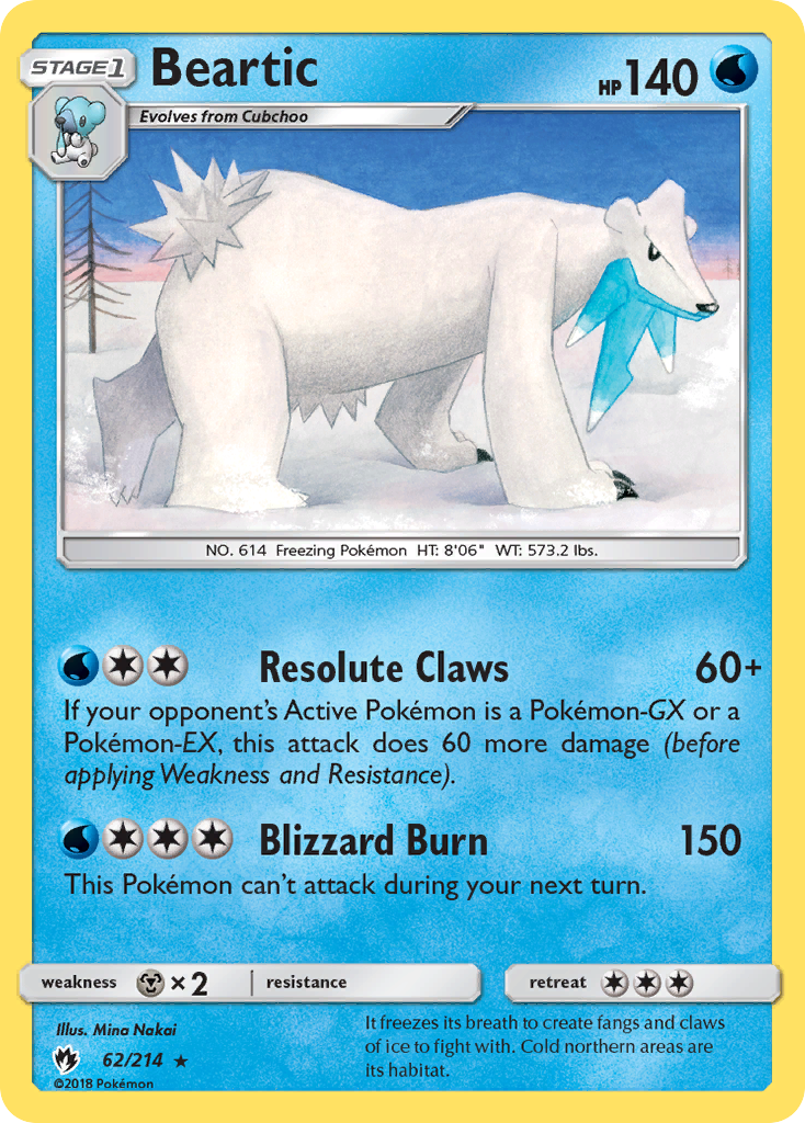 Beartic (62/214) [Sun & Moon: Lost Thunder] | Card Citadel