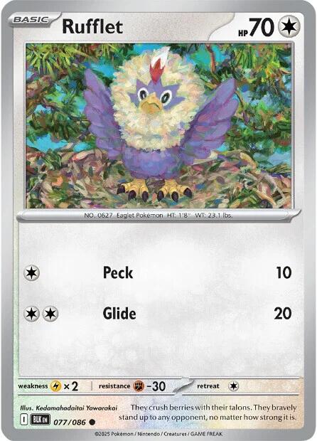 Rufflet (077/086) [Scarlet & Violet: Black Bolt] | Card Citadel