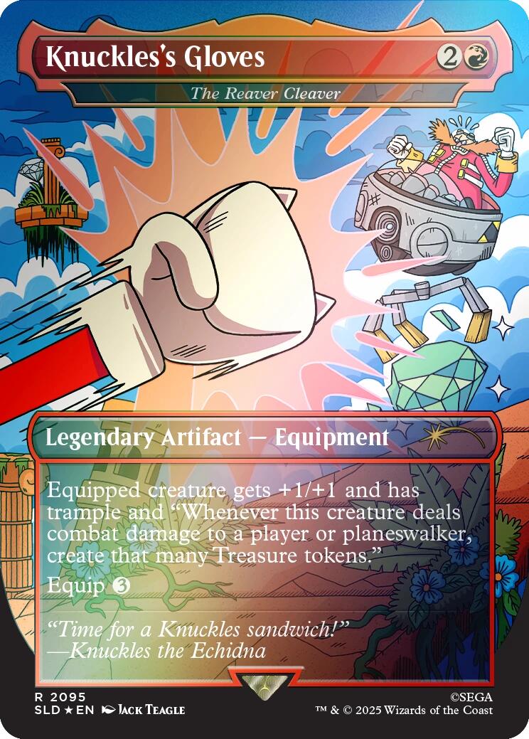 Knuckles's Gloves - The Reaver Cleaver (Rainbow Foil) [Secret Lair Drop Series] | Card Citadel