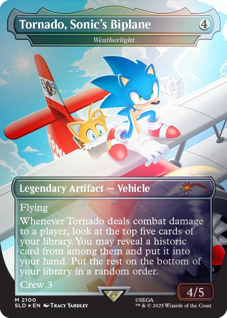 Tornado, Sonic's Biplane - Weatherlight (Rainbow Foil) [Secret Lair Drop Series] | Card Citadel