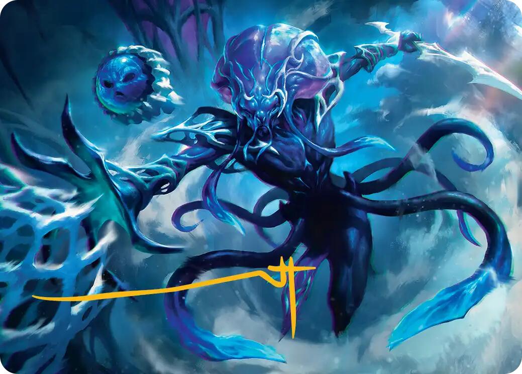Illvoi Galeblade Art Card (Gold-Stamped Signature) [Edge of Eternities Art Series] | Card Citadel