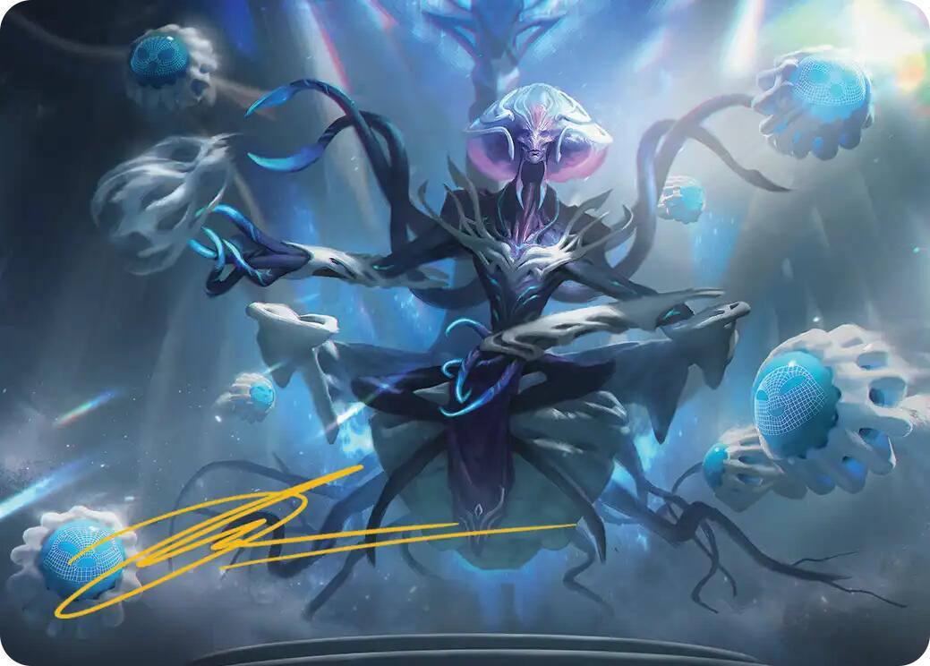 Mm'menon, the Right Hand Art Card (Gold-Stamped Signature) [Edge of Eternities Art Series] | Card Citadel