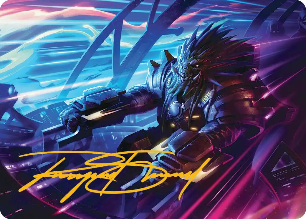 Tannuk, Steadfast Second Art Card (Gold-Stamped Signature) [Edge of Eternities Art Series] | Card Citadel