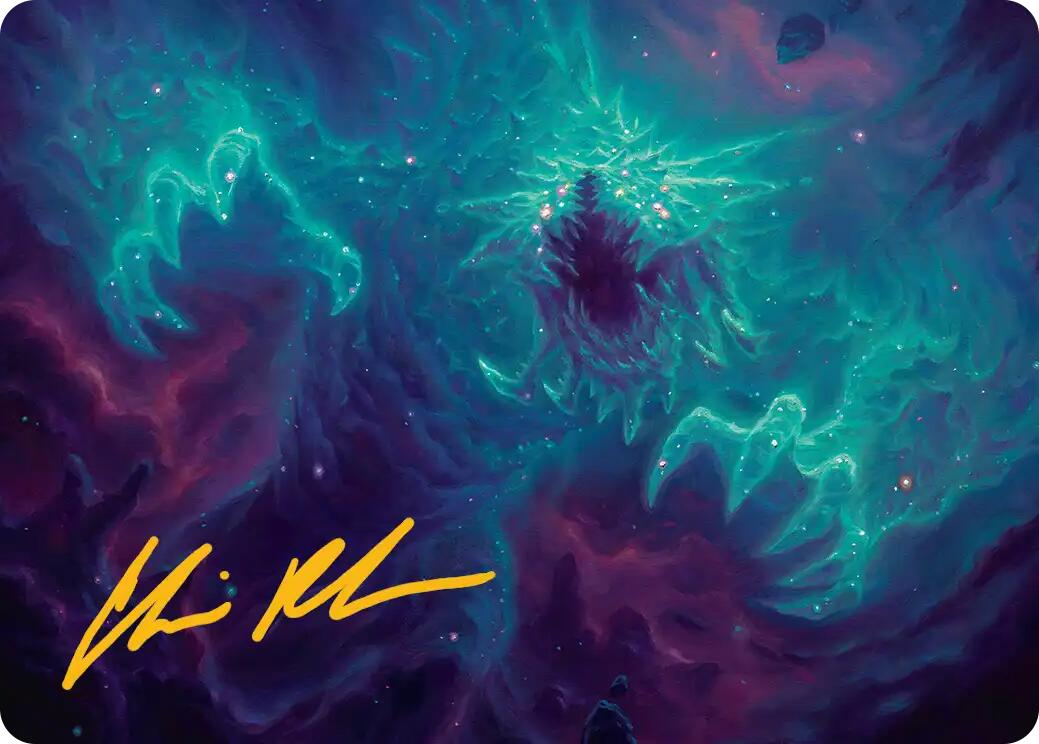 Cosmogoyf Art Card (Gold-Stamped Signature) [Edge of Eternities Art Series] | Card Citadel