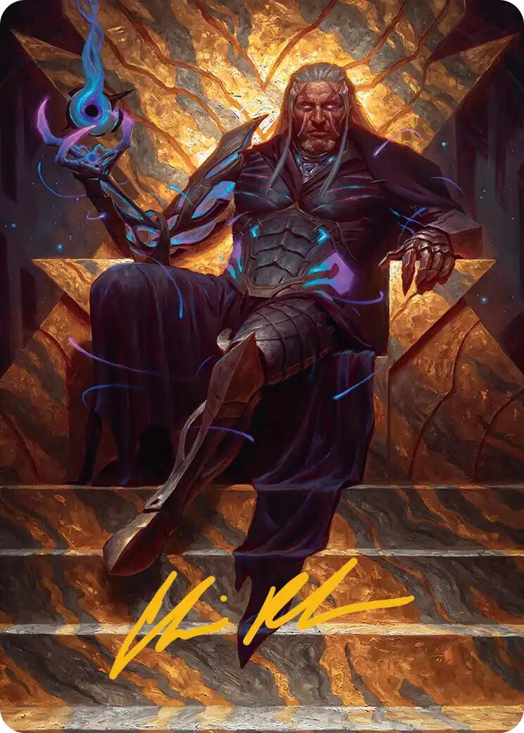 Tezzeret, Cruel Captain Art Card (1/54) (Gold-Stamped Signature) [Edge of Eternities Art Series] | Card Citadel