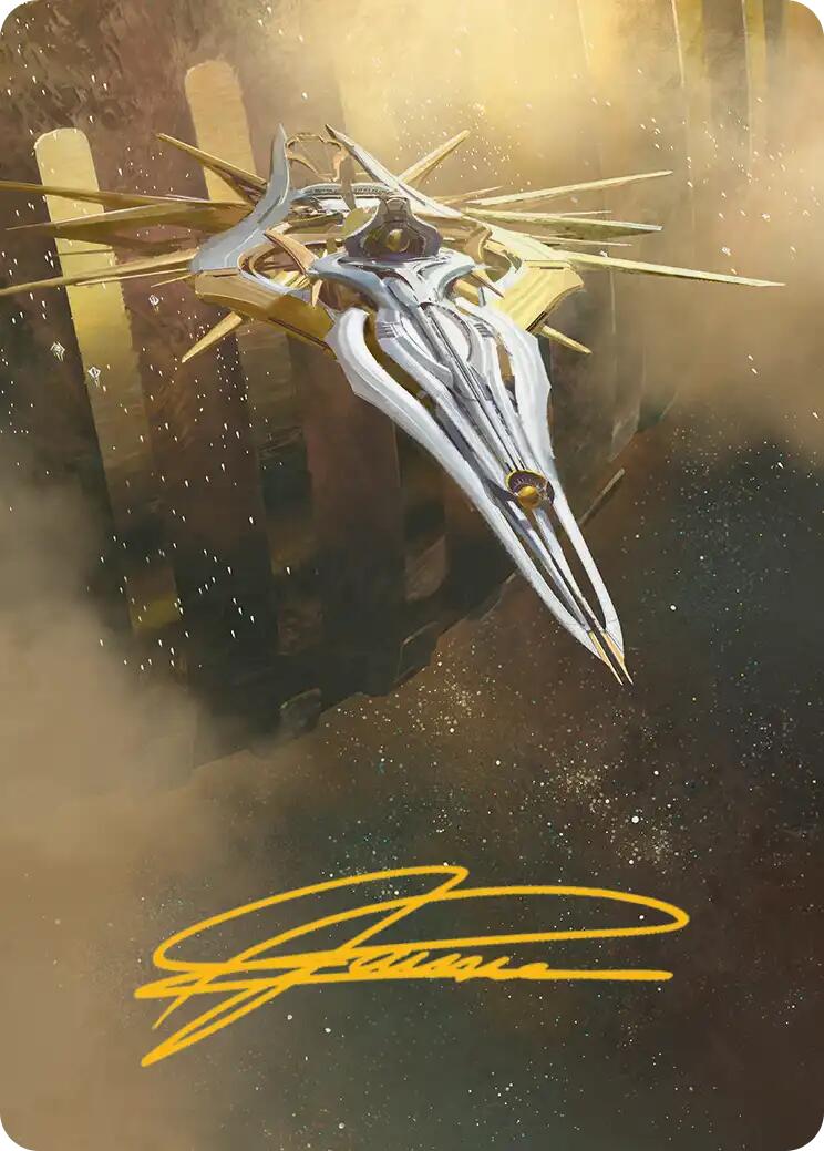 Dawnsire, Sunstar Dreadnought Art Card (Gold-Stamped Signature) [Edge of Eternities Art Series] | Card Citadel