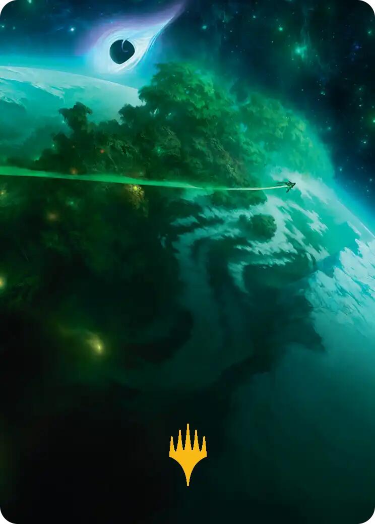 Evendo, Waking Haven Art Card (Gold-Stamped Planeswalker Symbol) [Edge of Eternities Art Series] | Card Citadel