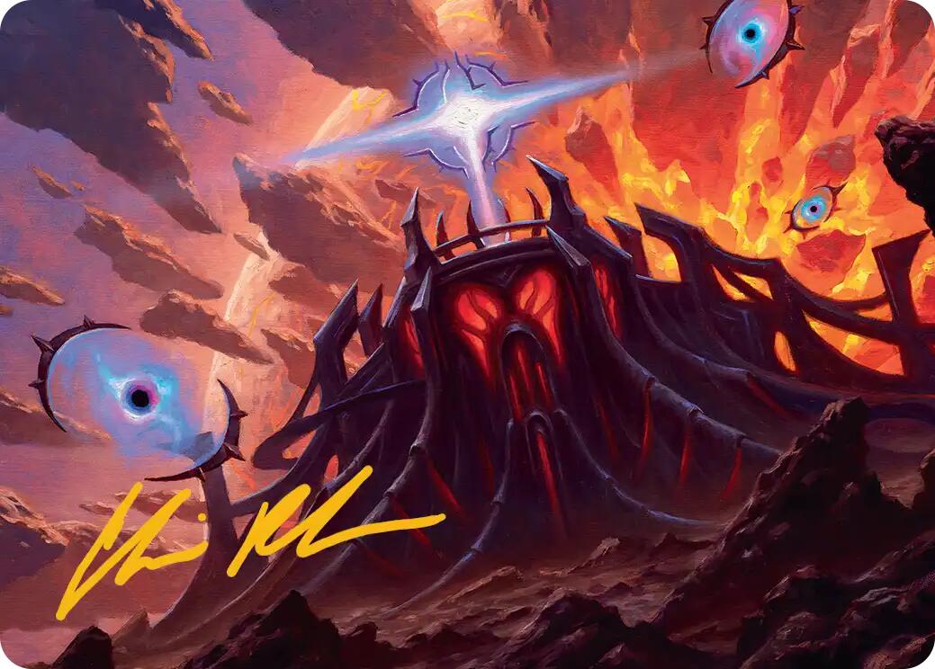Secluded Starforge Art Card (Gold-Stamped Signature) [Edge of Eternities Art Series] | Card Citadel