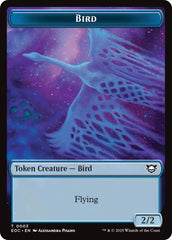 Bird // Golem (0012) Double-Sided Token [Edge of Eternities Commander Tokens] | Card Citadel