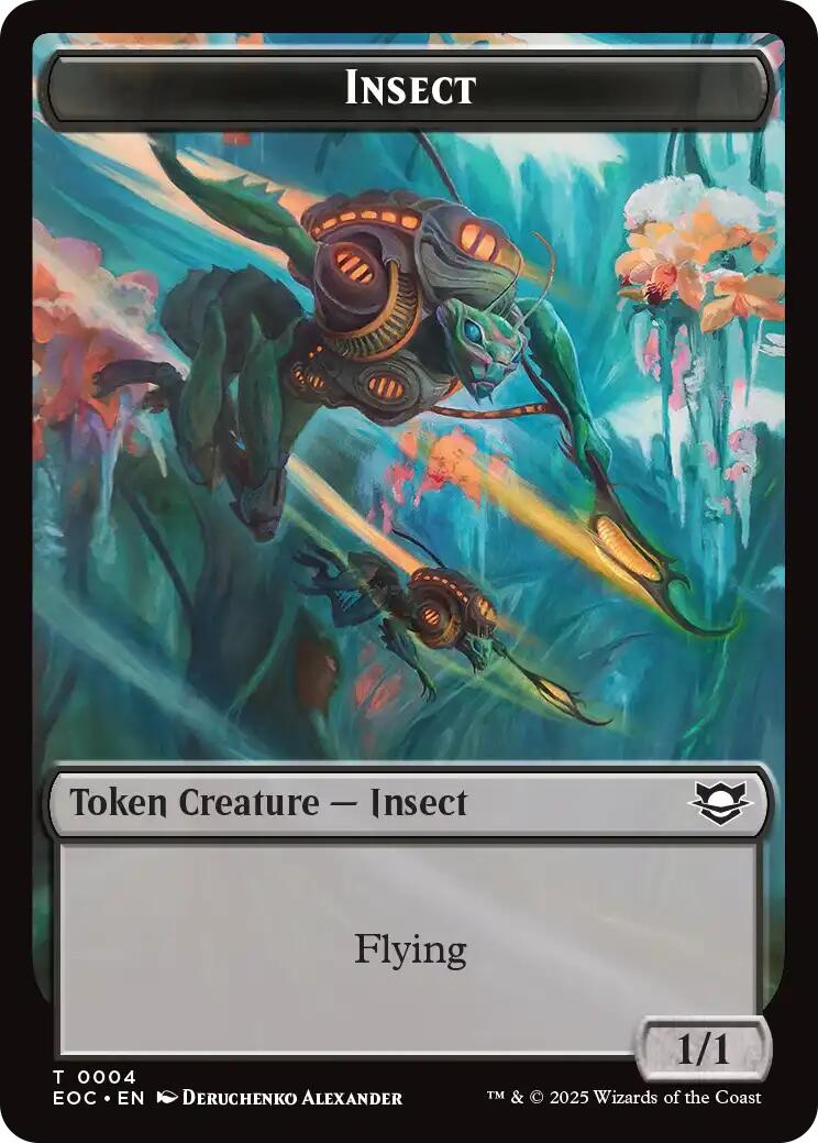 Insect // Elemental (0007) Double-Sided Token [Edge of Eternities Commander Tokens] | Card Citadel