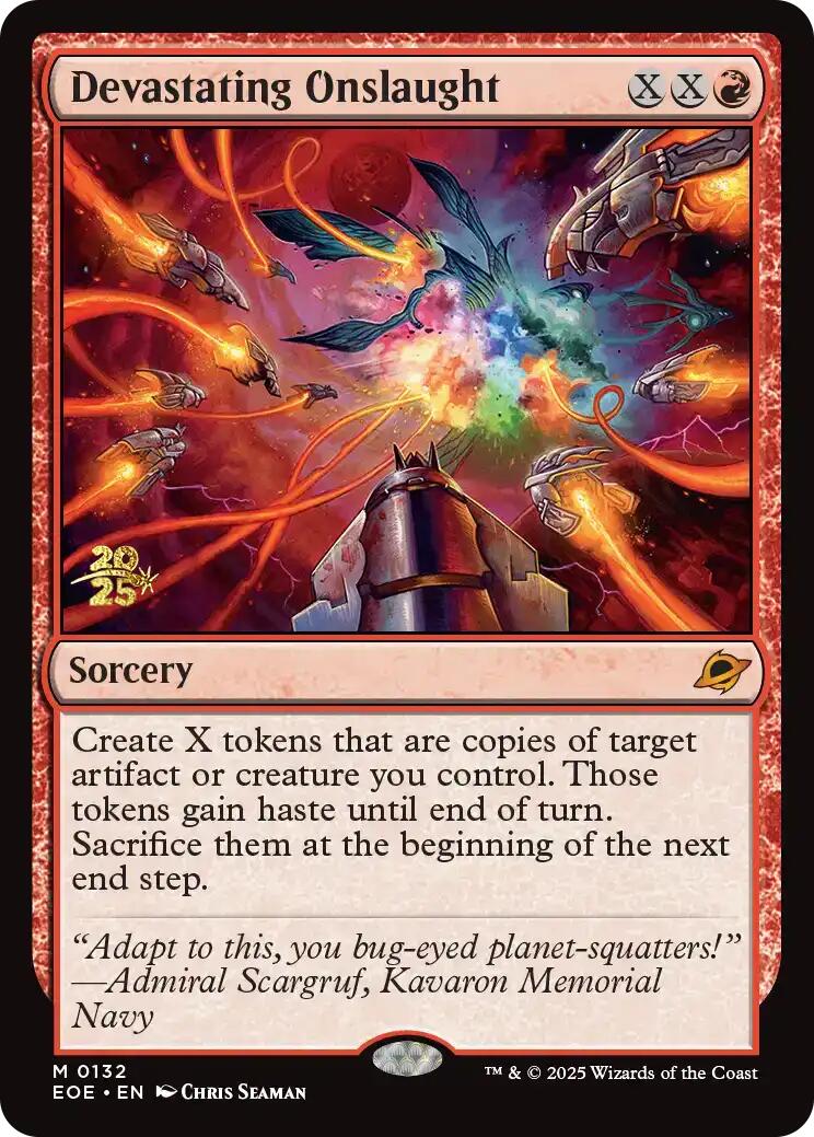 Devastating Onslaught [Edge of Eternities Prerelease Promos] | Card Citadel