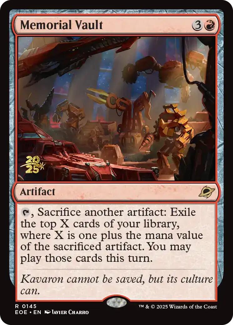Memorial Vault [Edge of Eternities Prerelease Promos] | Card Citadel
