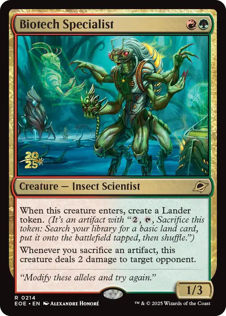 Biotech Specialist [Edge of Eternities Prerelease Promos] | Card Citadel