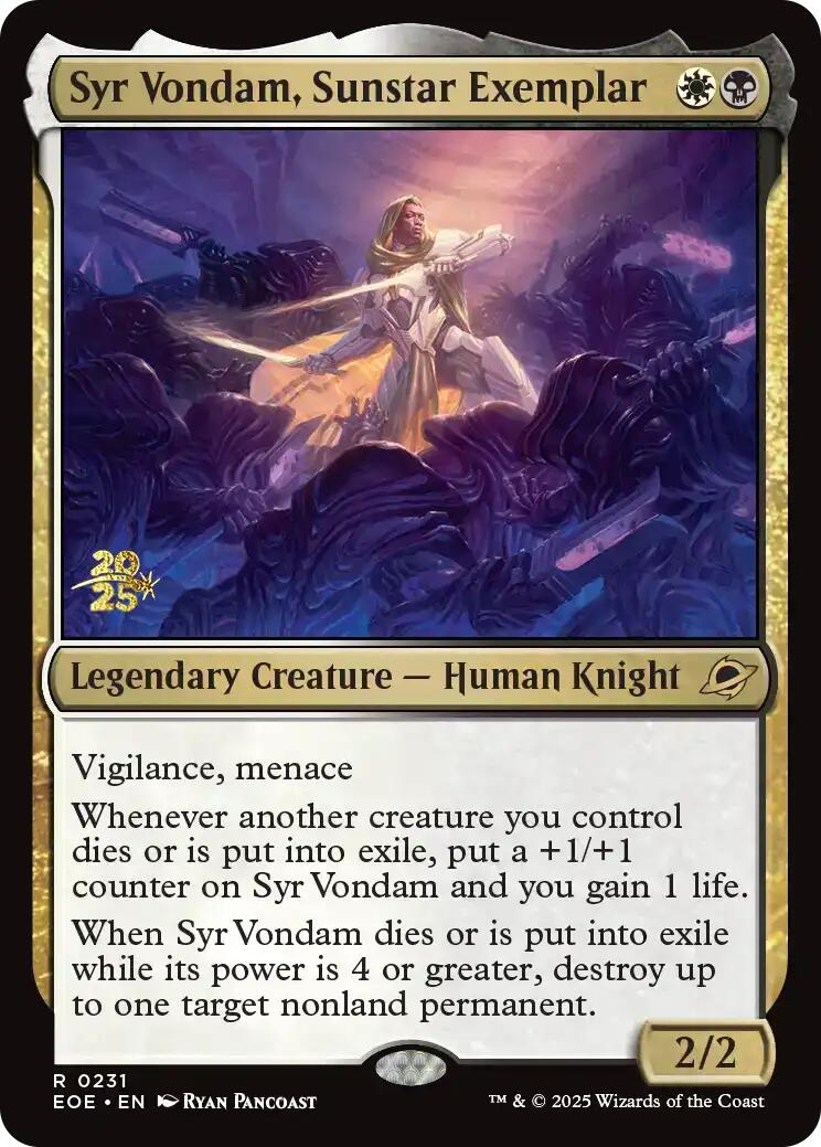 Syr Vondam, Sunstar Exemplar [Edge of Eternities Prerelease Promos] | Card Citadel