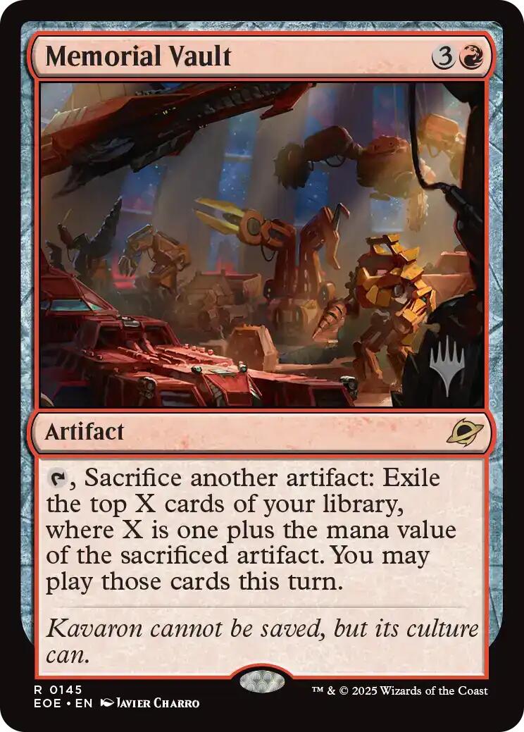 Memorial Vault [Edge of Eternities Promo Pack] | Card Citadel