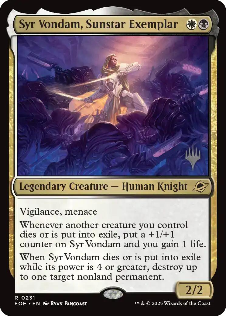 Syr Vondam, Sunstar Exemplar [Edge of Eternities Promo Pack] | Card Citadel