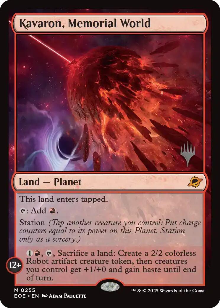 Kavaron, Memorial World (Promo Pack) [Edge of Eternities Promo Pack] | Card Citadel