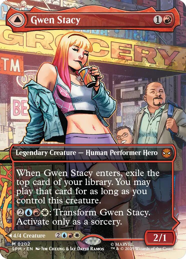 Gwen Stacy (0202) (Borderless) [Marvel's Spider-Man] | Card Citadel