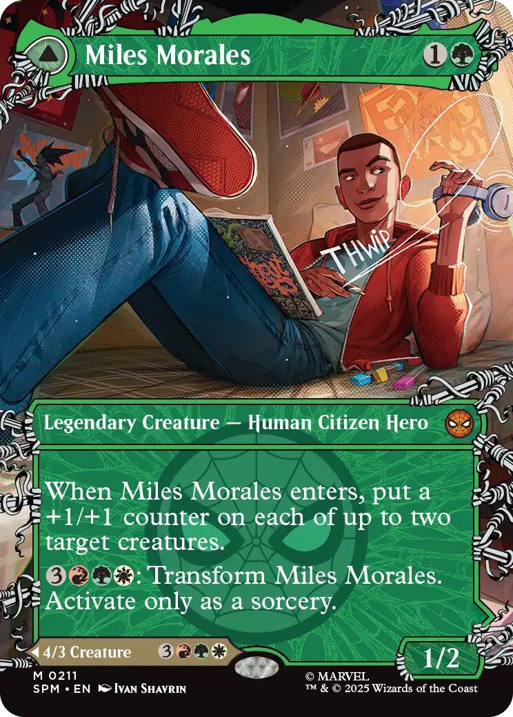 Miles Morales (0211) (Borderless) [Marvel's Spider-Man] | Card Citadel