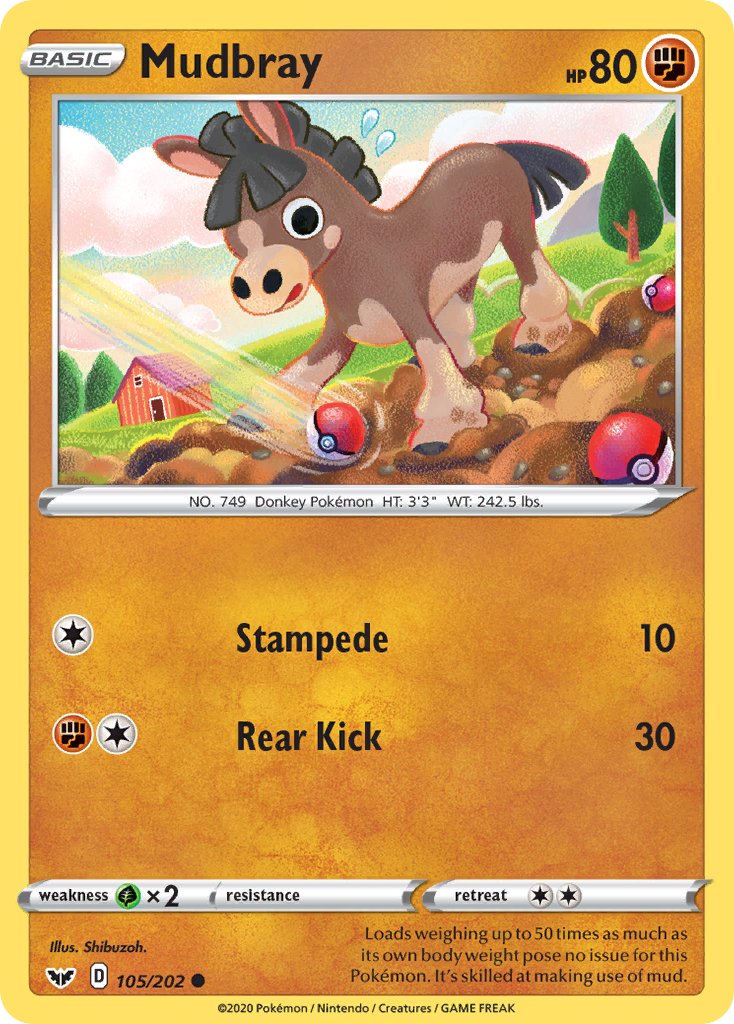 Mudbray (105/202) [Sword & Shield: Base Set] | Card Citadel