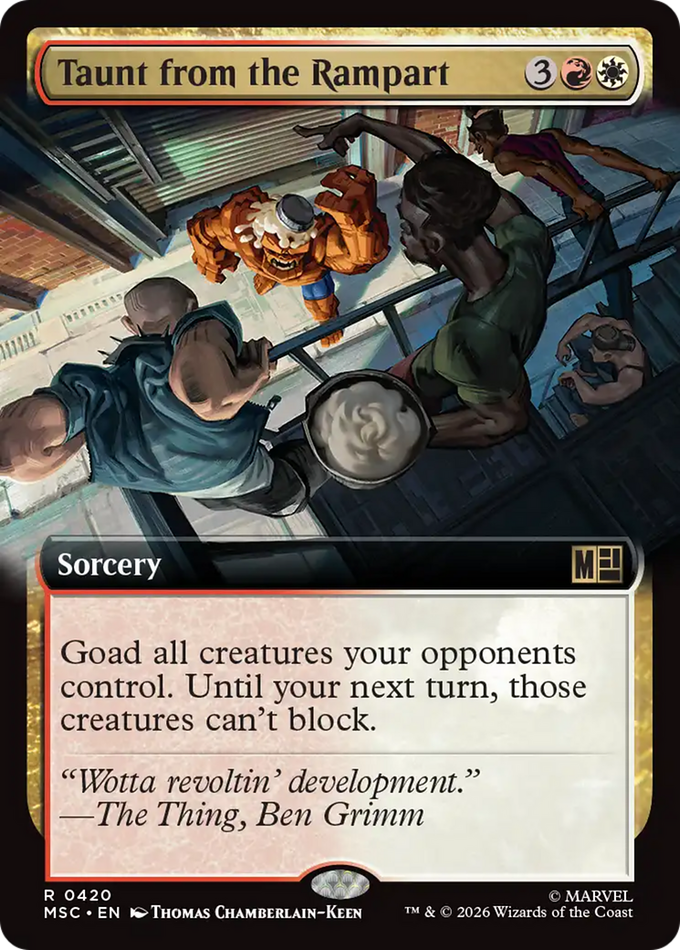 Taunt from the Rampart (Extended Art) [Marvel Super Heroes Commander] | Card Citadel