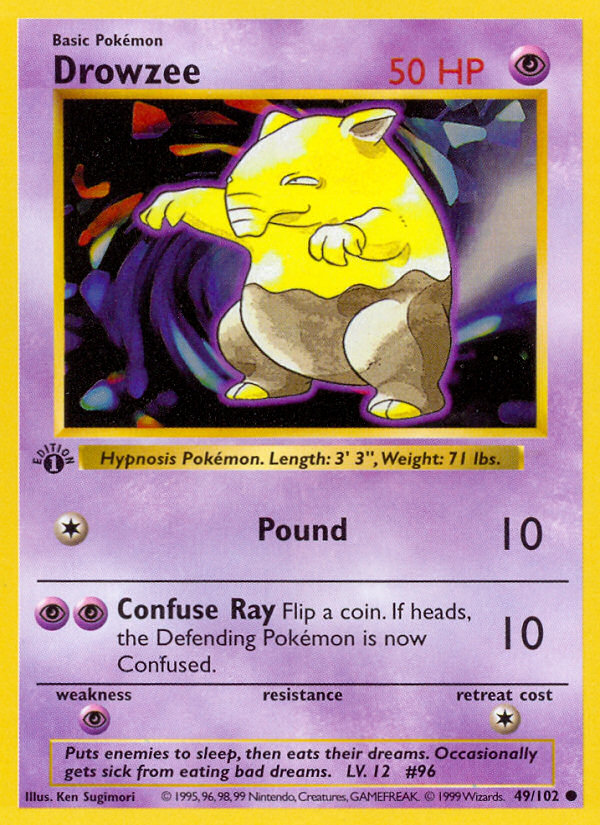 Drowzee (49/102) (Shadowless) [Base Set 1st Edition] | Card Citadel
