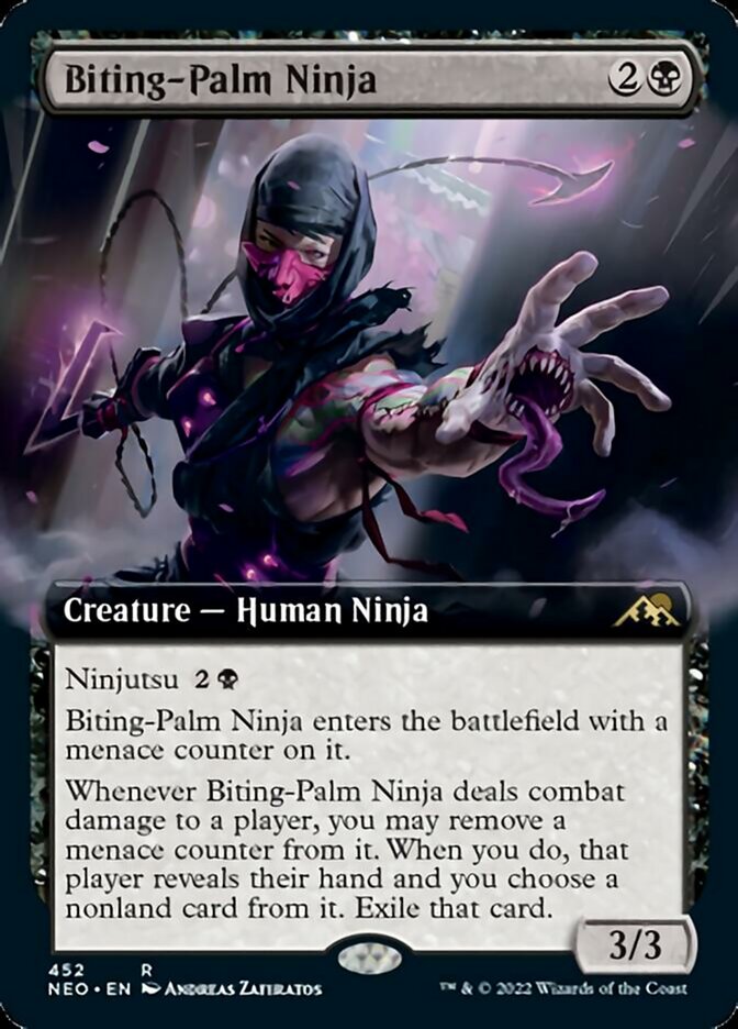 Biting-Palm Ninja (Extended Art) [Kamigawa: Neon Dynasty] | Card Citadel