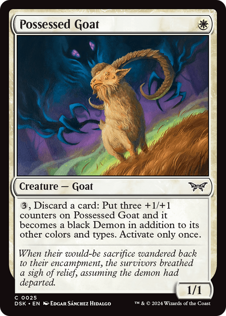 Possessed Goat [Duskmourn: House of Horror] | Card Citadel