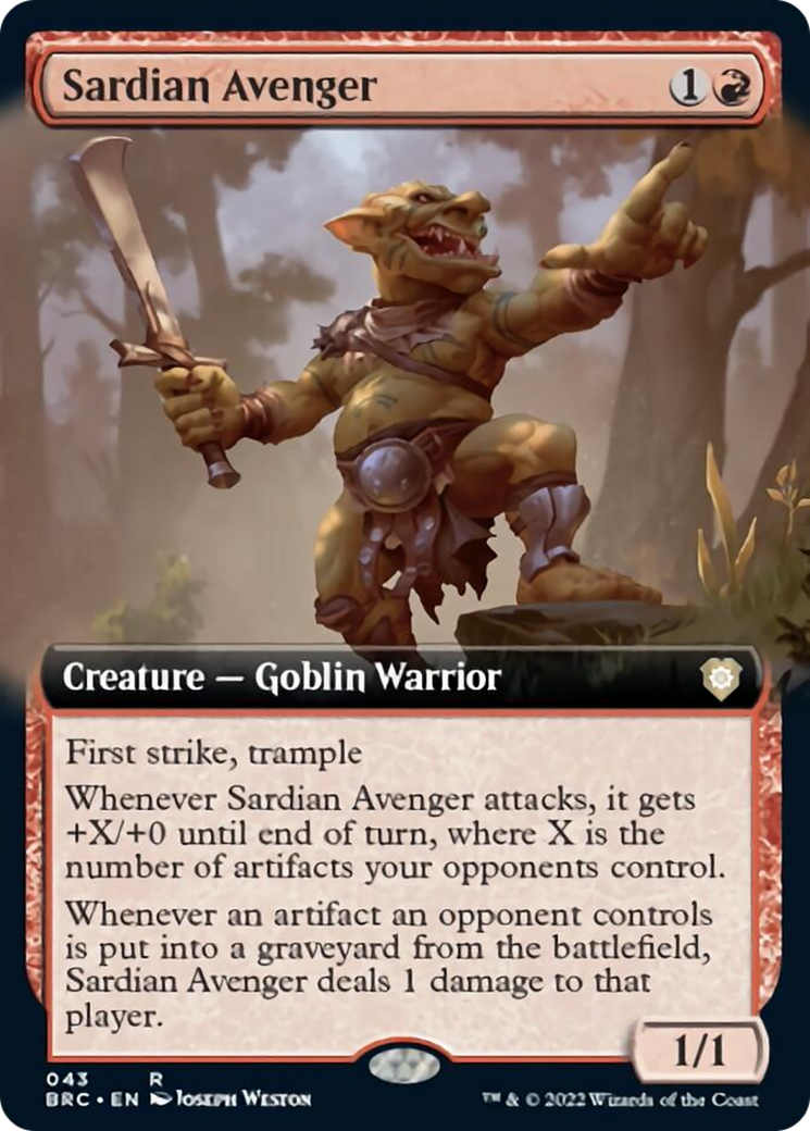 Sardian Avenger (Extended Art) [The Brothers' War Commander] | Card Citadel