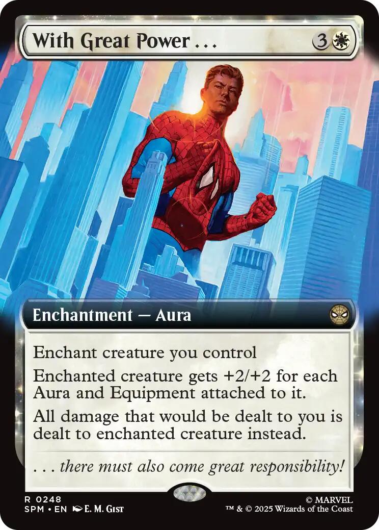 With Great Power... (Extended Art) [Marvel's Spider-Man] | Card Citadel