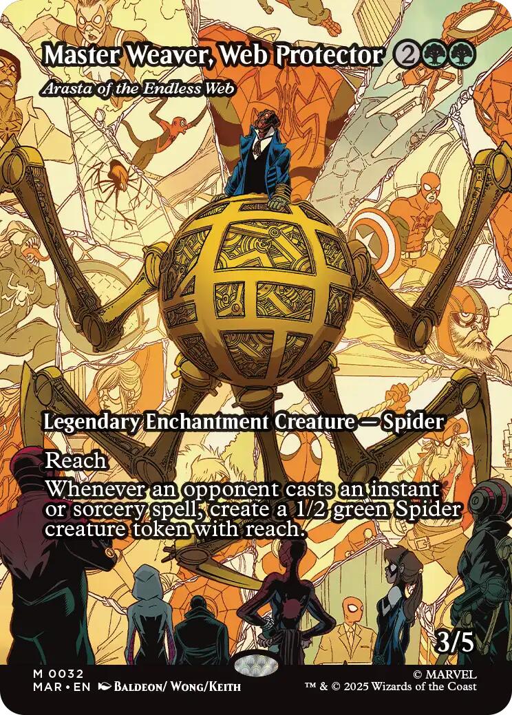 Master Weaver, Web Protector - Arasta of the Endless Web (Borderless) [Marvel's Spider-Man: Eternal-Legal] | Card Citadel