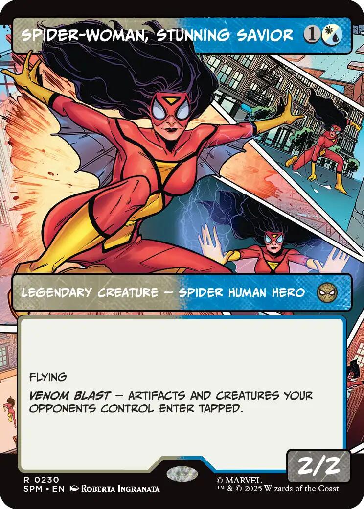 Spider-Woman, Stunning Savior (Borderless) [Marvel's Spider-Man] | Card Citadel