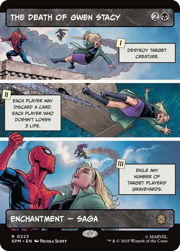 The Death of Gwen Stacy (Borderless) [Marvel's Spider-Man] | Card Citadel
