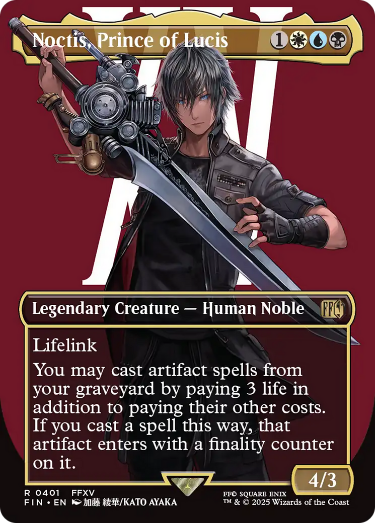 Noctis, Prince of Lucis (Borderless) [FINAL FANTASY] | Card Citadel