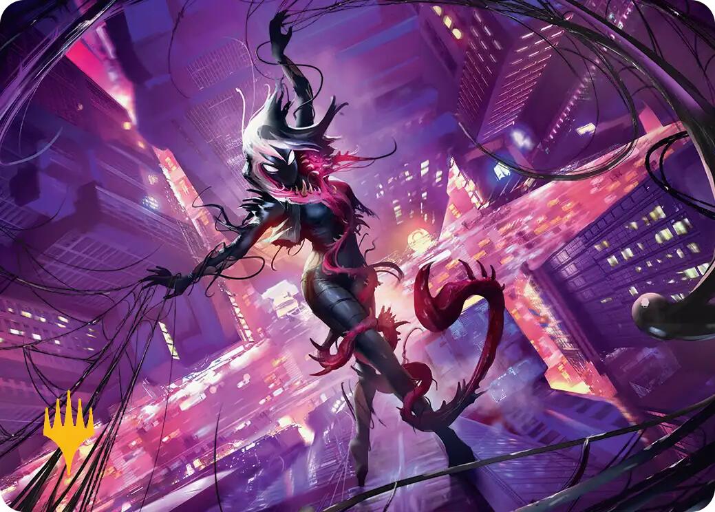 Gwenom, Remorseless Art Card (Gold-Stamped Planeswalker Symbol) [Marvel's Spider-Man Art Series] | Card Citadel