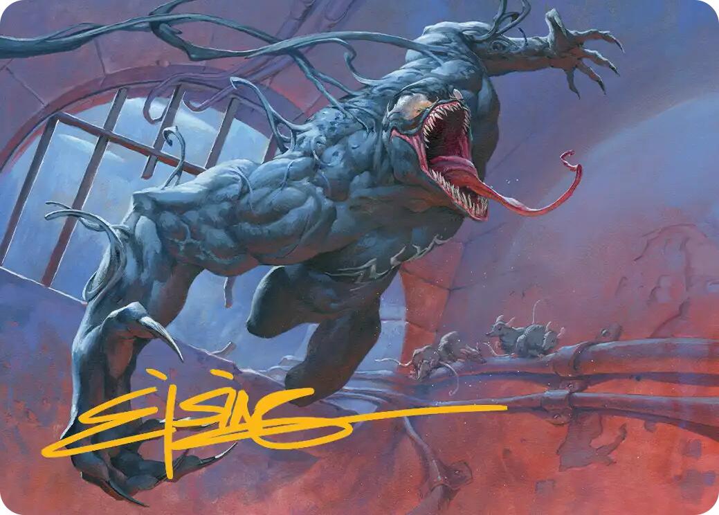 Venom, Evil Unleashed Art Card (Gold-Stamped Signature) [Marvel's Spider-Man Art Series] | Card Citadel