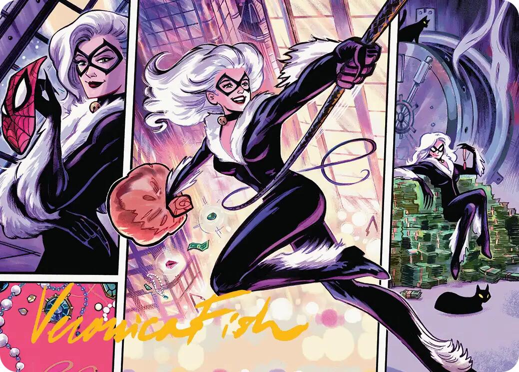 Black Cat, Cunning Thief Art Card (Gold-Stamped Signature) [Marvel's Spider-Man Art Series] | Card Citadel