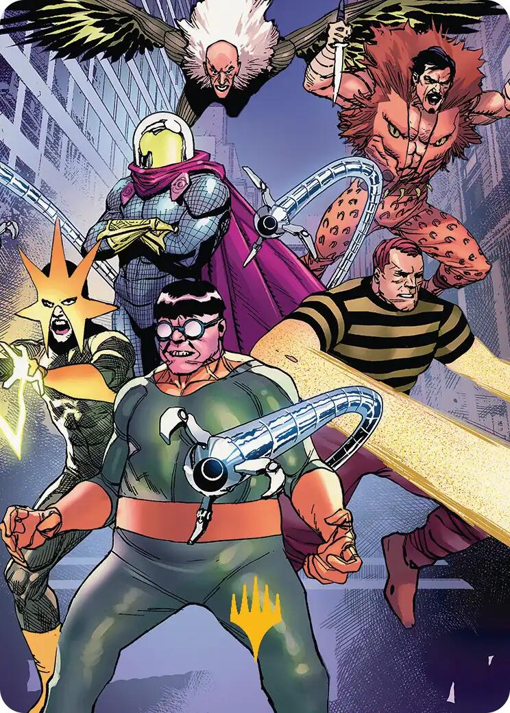 Behold the Sinister Six! Art Card (45/54) (Gold-Stamped Planeswalker Symbol) [Marvel's Spider-Man Art Series] | Card Citadel