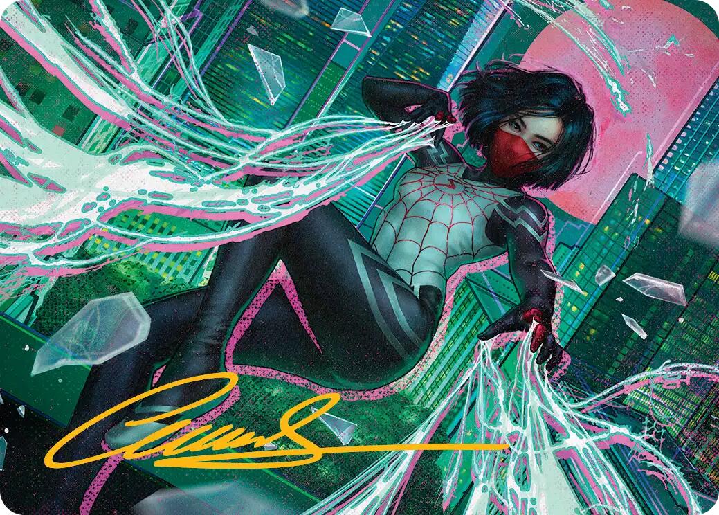 Silk, Web Weaver Art Card (29/54) (Gold-Stamped Signature) [Marvel's Spider-Man Art Series] | Card Citadel