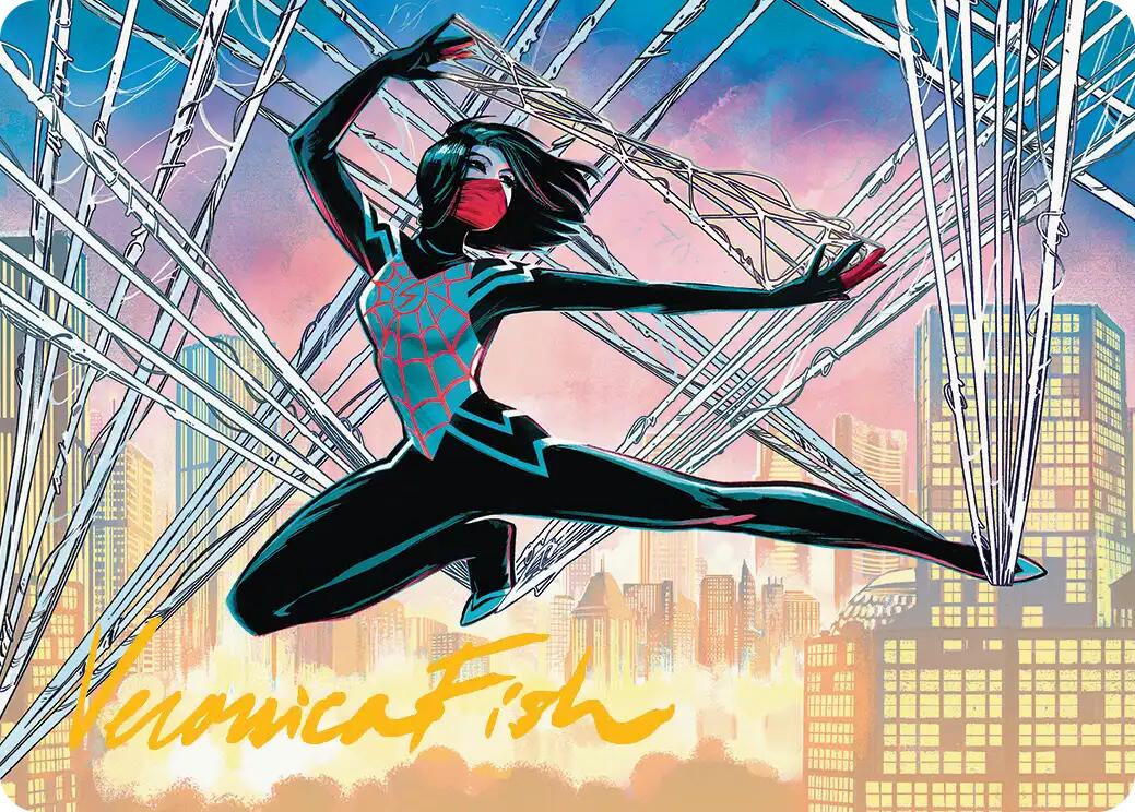 Silk, Web Weaver Art Card (39/54) (Gold-Stamped Signature) [Marvel's Spider-Man Art Series] | Card Citadel