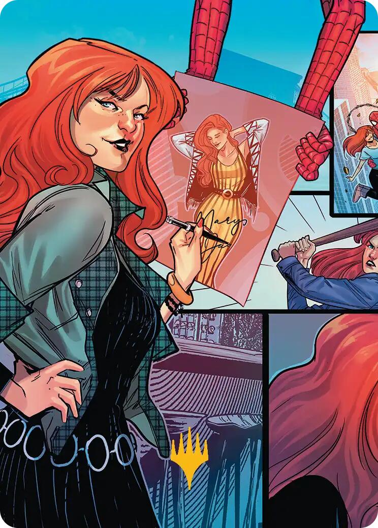 Mary Jane Watson Art Card (Gold-Stamped Planeswalker Symbol) [Marvel's Spider-Man Art Series] | Card Citadel