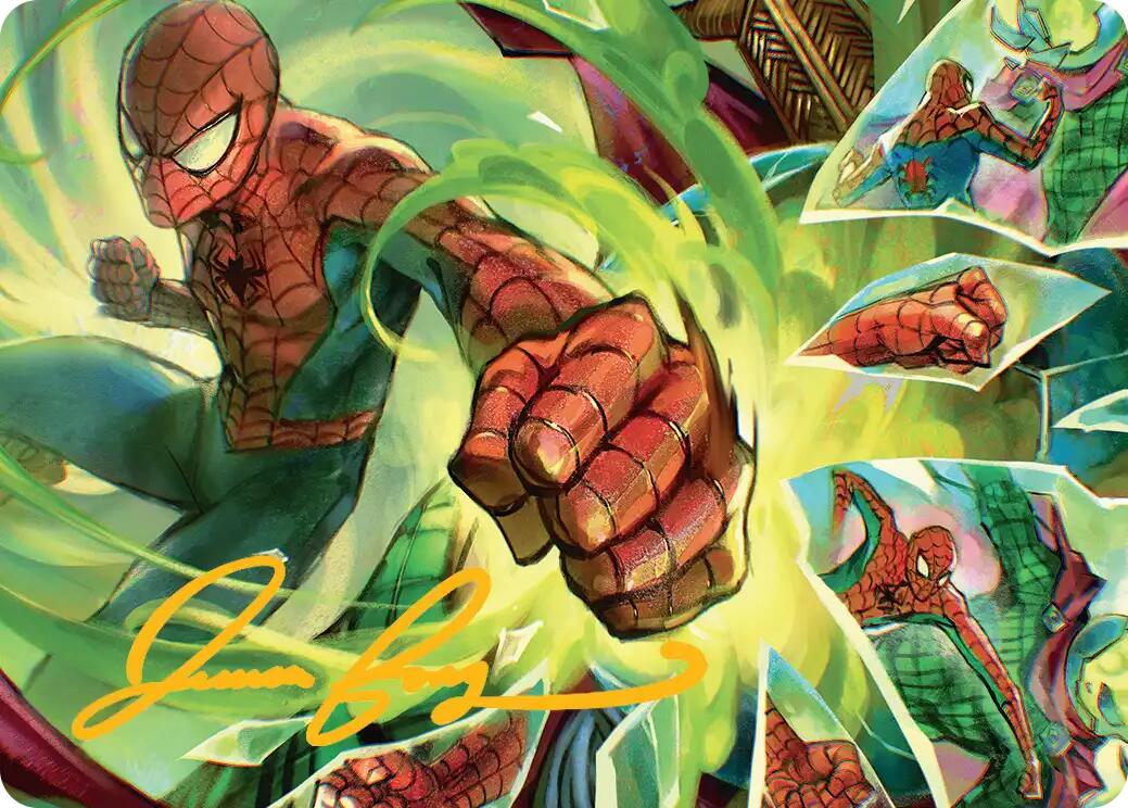 Kapow! Art Card (Gold-Stamped Signature) [Marvel's Spider-Man Art Series] | Card Citadel