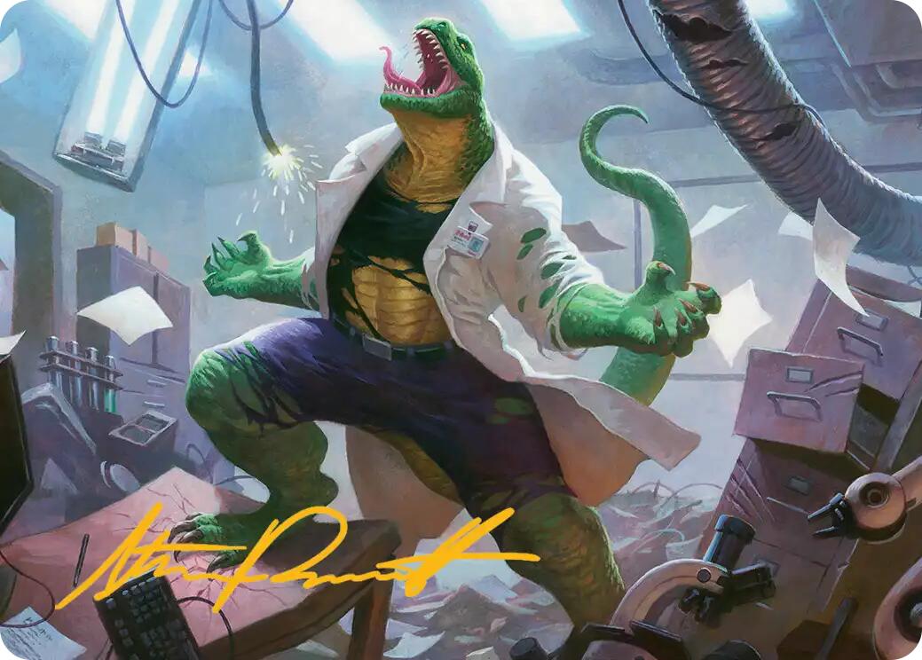 Lizard, Connors's Curse Art Card (Gold-Stamped Signature) [Marvel's Spider-Man Art Series] | Card Citadel