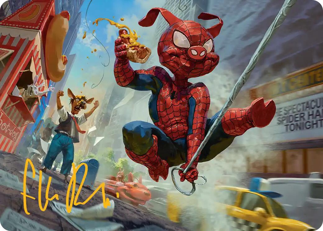 Spider-Ham, Peter Porker Art Card (Gold-Stamped Signature) [Marvel's Spider-Man Art Series] | Card Citadel