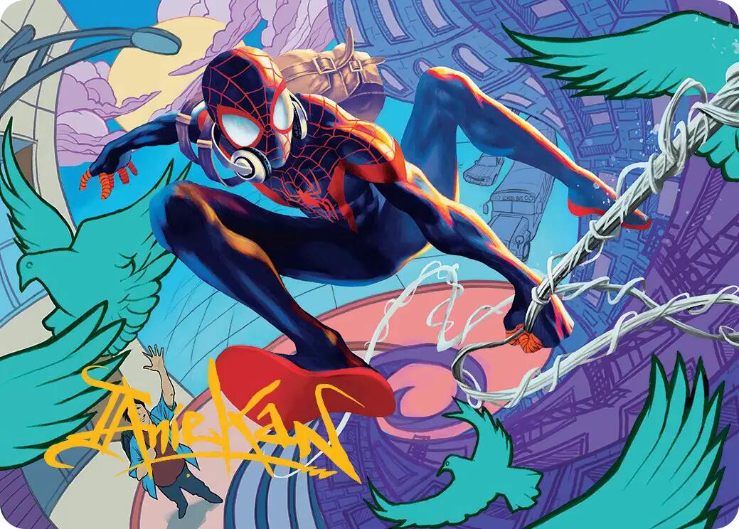 Spider-Man, Brooklyn Visionary Art Card (Gold-Stamped Signature) [Marvel's Spider-Man Art Series] | Card Citadel
