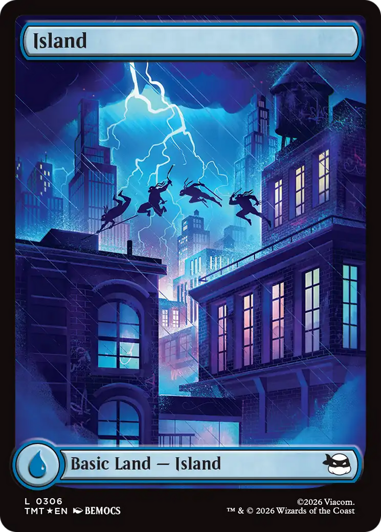 Island (0306) (Surge Foil) [Teenage Mutant Ninja Turtles] | Card Citadel