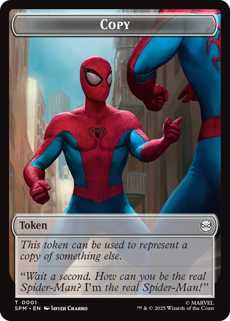 Copy // Human Citizen Double-Sided Token [Marvel's Spider-Man Tokens] | Card Citadel