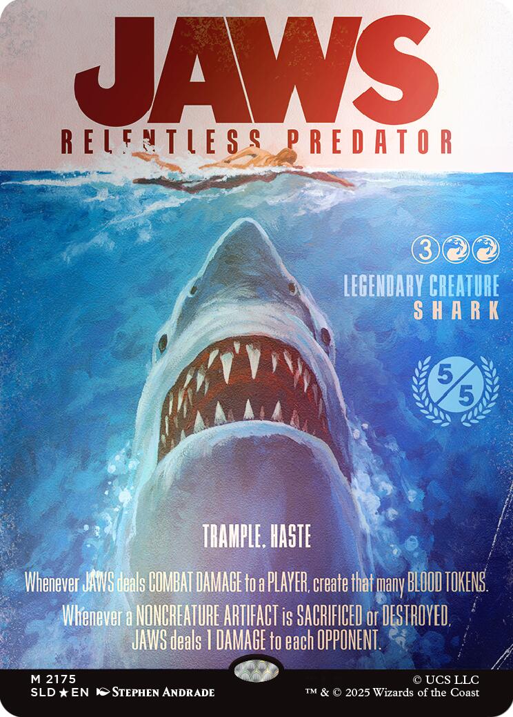 Jaws, Relentless Predator (Rainbow Foil) [Secret Lair Drop Series] | Card Citadel