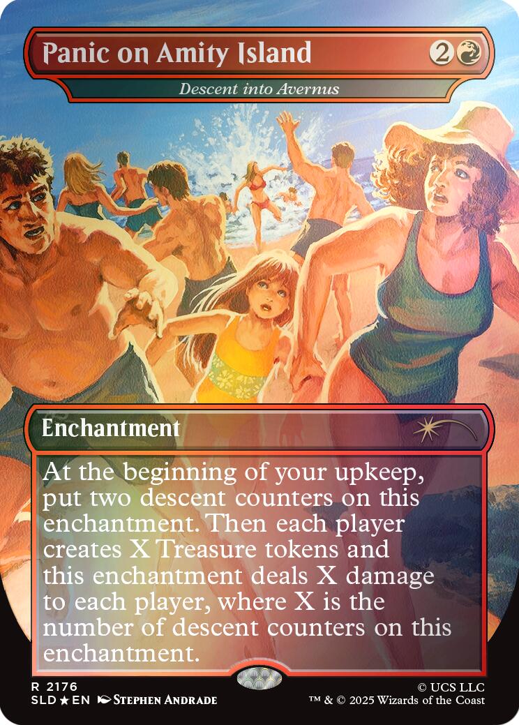 Panic on Amity Island - Descent into Avernus (Rainbow Foil) [Secret Lair Drop Series] | Card Citadel